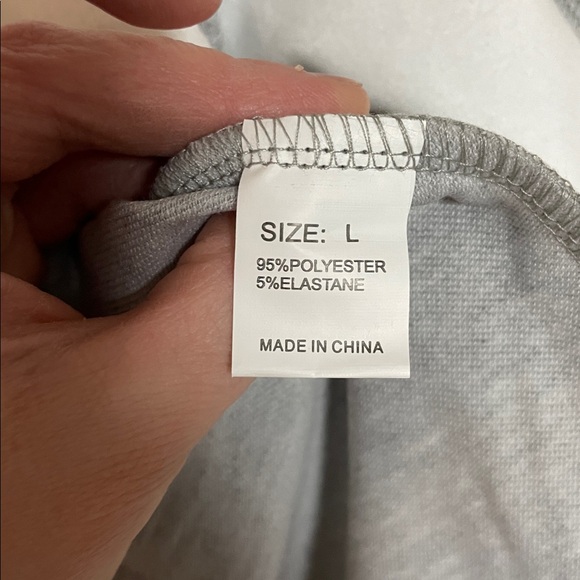 Royal and Reese size Large Gray and White Open Front Soft Fleece Detail Cardigan - Picture 6 of 8